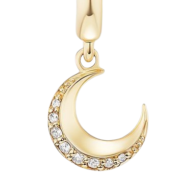 Charm Treo Hình Trăng Sao Mạ Vàng – Lung Linh Như Cổ Tích