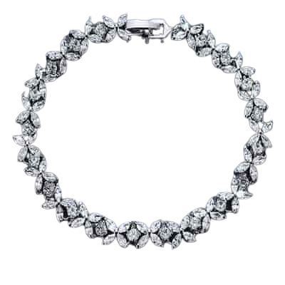 Vòng Tay Vàng Trắng 18K Đính Đá – Thanh Lịch Vượt Thời Gian