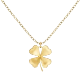 Mặt Dây Chuyền Cỏ 4 Lá May Mắn Bằng Vàng 18k