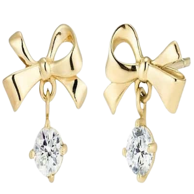 Bông Tai Hình Nơ Đính Đá Swarovski – Nữ Tính & Dễ Thương