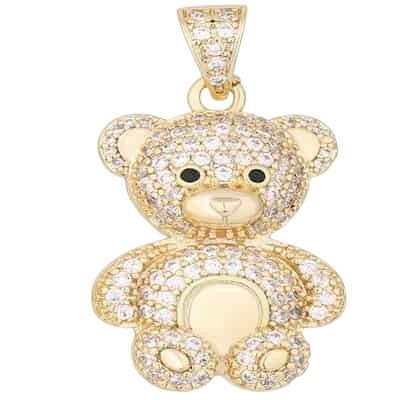 Charm Gấu Bông Đính Đá Dễ Thương