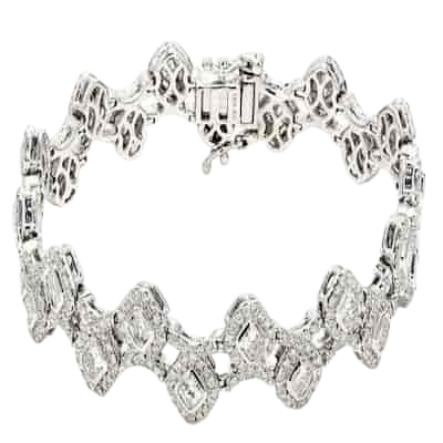 Lắc Tay Bạch Kim Đính Kim Cương Moissanite – Tỏa Sáng Từng Khoảnh Khắc