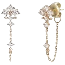 BôngTai Bạc Ý Dáng Dài Phong Cách Hàn Quốc